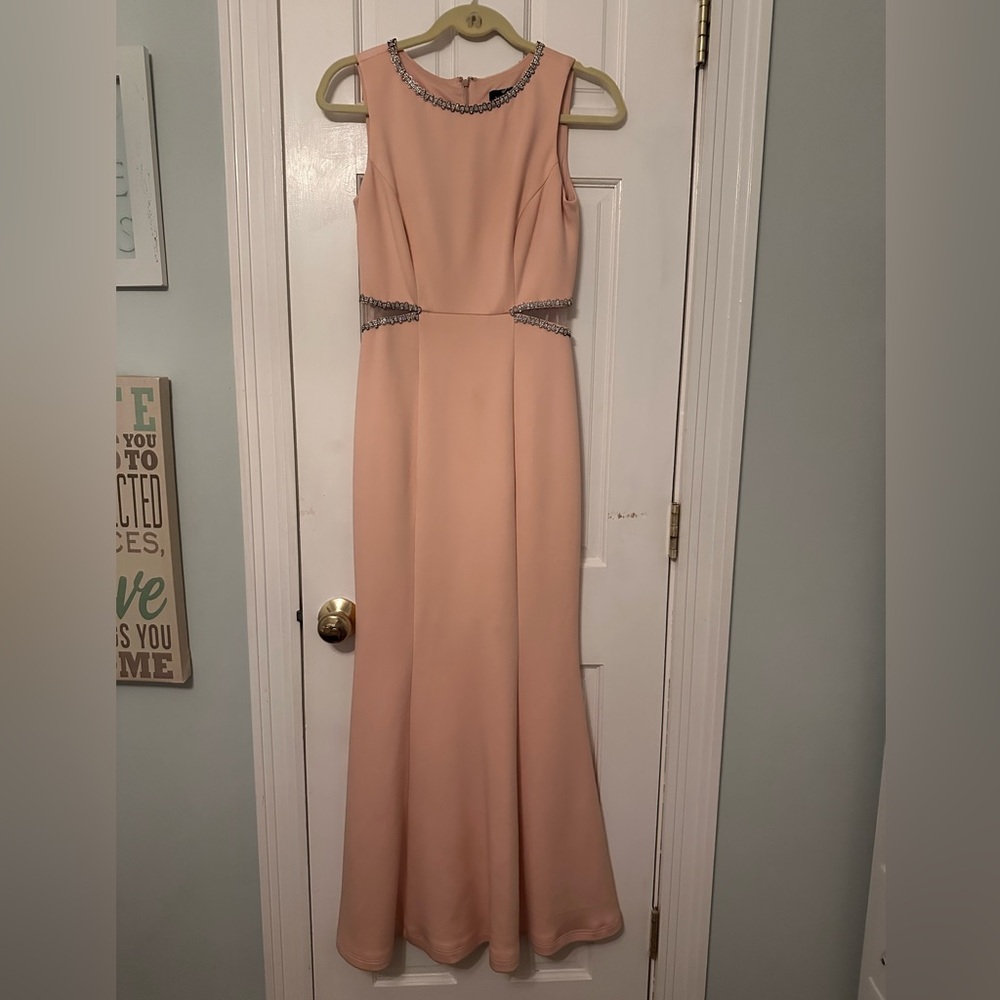 Xscape Blush Pink Gown with Embellishments